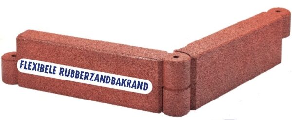 KB3173-1  Flexibele Rubber zandbak rand (losse rand) Rood