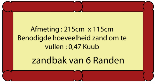 KB3173-1  Flexibele Rubber zandbak rand (losse rand) Rood - Afbeelding 5