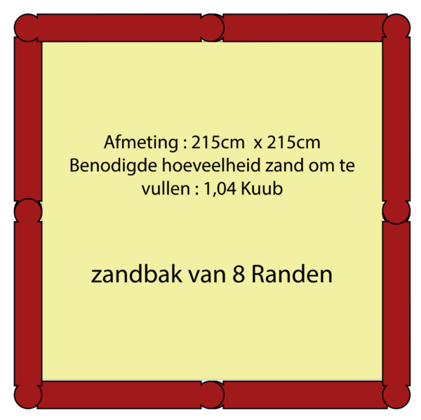 KB3173-1  Flexibele Rubber zandbak rand (losse rand) Rood - Afbeelding 3
