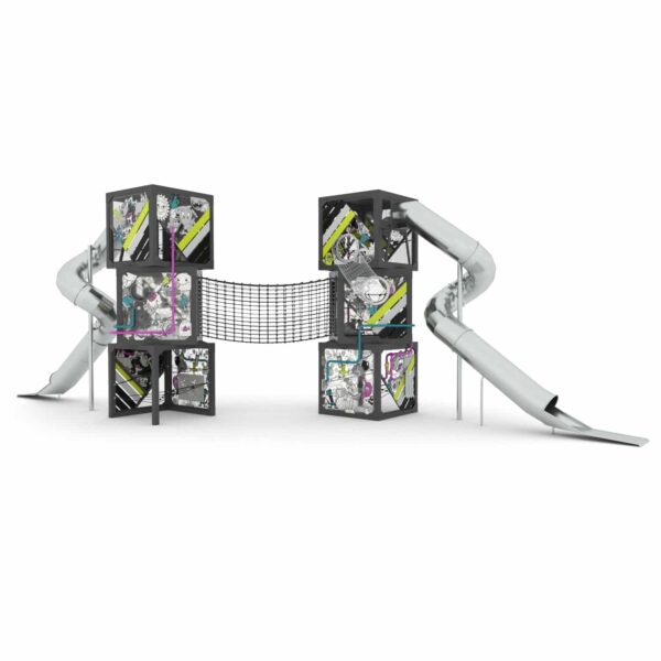 Dubbele toren met speelcubussen (QB2506) - Afbeelding 3