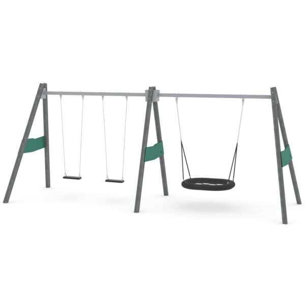 RC0594 | Schommelcombi met Vogelnestschommel en 2 standaard zitjes XL